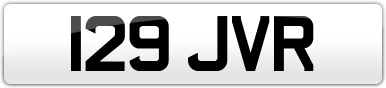 Plate image for registration plate 129JVR