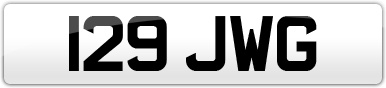 Plate image for registration plate 129JWG