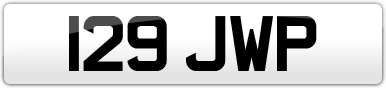 Plate image for registration plate 129JWP