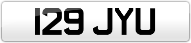 Plate image for registration plate 129JYU