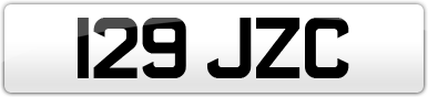 Plate image for registration plate 129JZC
