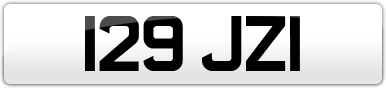 Plate image for registration plate 129JZI