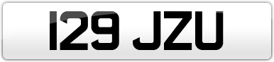 Plate image for registration plate 129JZU
