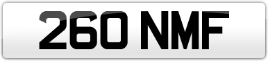 Plate image for registration plate 260NMF