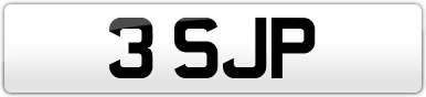 Plate image for registration plate 3SJP