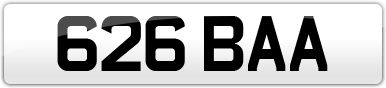 Plate image for registration plate 626BAA