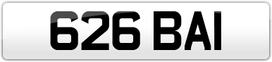 Plate image for registration plate 626BAI