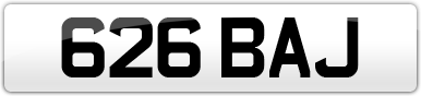 Plate image for registration plate 626BAJ