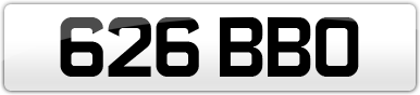 Plate image for registration plate 626BBO