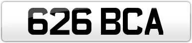 Plate image for registration plate 626BCA