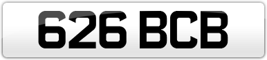 Plate image for registration plate 626BCB