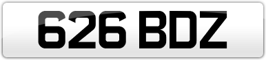 Plate image for registration plate 626BDZ