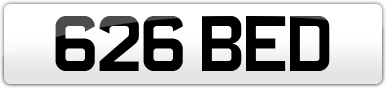 Plate image for registration plate 626BED