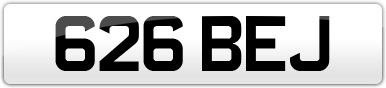 Plate image for registration plate 626BEJ