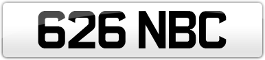 Plate image for registration plate 626NBC
