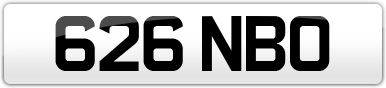 Plate image for registration plate 626NBO