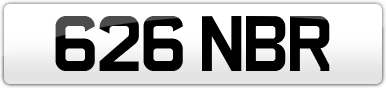 Plate image for registration plate 626NBR