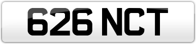 Plate image for registration plate 626NCT