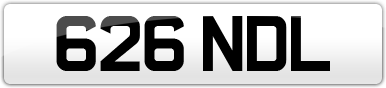 Plate image for registration plate 626NDL