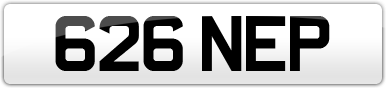 Plate image for registration plate 626NEP