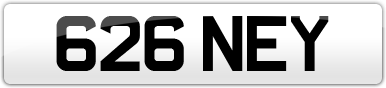 Plate image for registration plate 626NEY