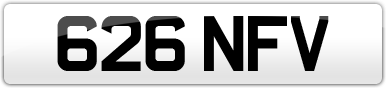 Plate image for registration plate 626NFV