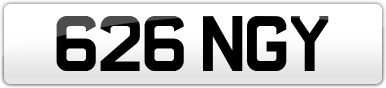 Plate image for registration plate 626NGY