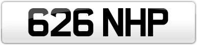 Plate image for registration plate 626NHP
