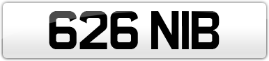 Plate image for registration plate 626NIB