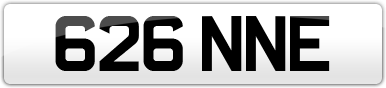 Plate image for registration plate 626NNE
