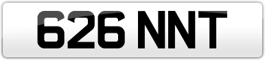 Plate image for registration plate 626NNT