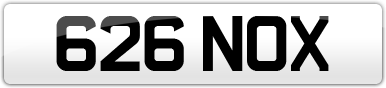 Plate image for registration plate 626NOX