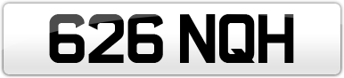 Plate image for registration plate 626NQH