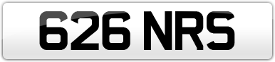 Plate image for registration plate 626NRS