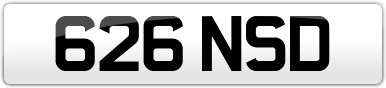 Plate image for registration plate 626NSD