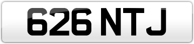 Plate image for registration plate 626NTJ