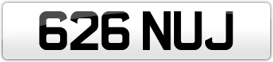 Plate image for registration plate 626NUJ