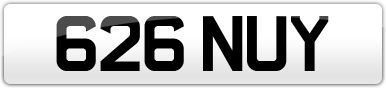 Plate image for registration plate 626NUY