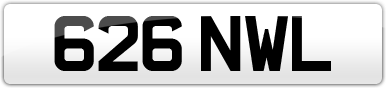 Plate image for registration plate 626NWL