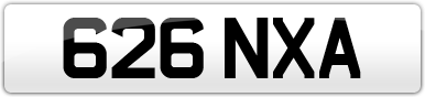 Plate image for registration plate 626NXA