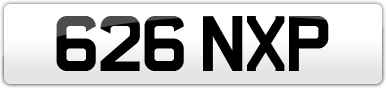 Plate image for registration plate 626NXP