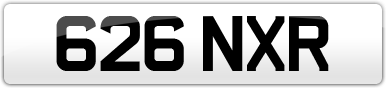 Plate image for registration plate 626NXR
