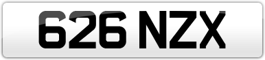 Plate image for registration plate 626NZX