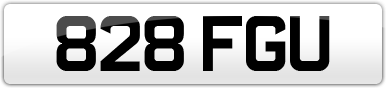 Plate image for registration plate 828FGU