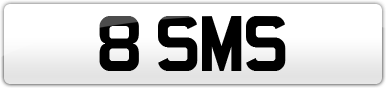 Plate image for registration plate 8SMS