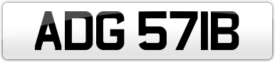 Plate image for registration plate ADG571B