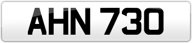 Plate image for registration plate AHN730