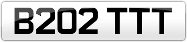 Plate image for registration plate B202TTT