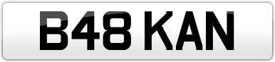 Plate image for registration plate B48KAN