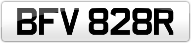 Plate image for registration plate BFV828R